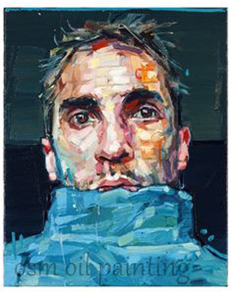 Abstract Knife Man Portrait Oil Painting On Canvas Artist Hand Painted