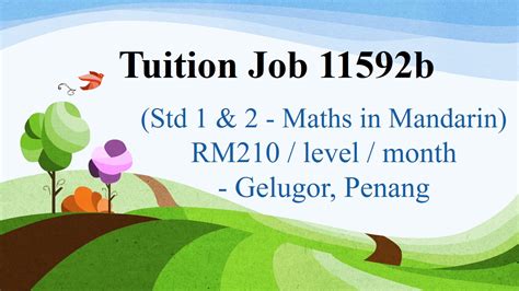During working hours, calls are connected to the sections or offices concerned by a bilingual english/russian telephone operator. Tuition Job 11592b (Std 1 & 2 - Maths in Mandarin) RM210 ...