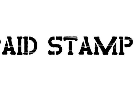 Paid Stamp Font Graphic Design Fonts