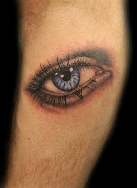 Blue Eye Tattoo On Forearm 문신