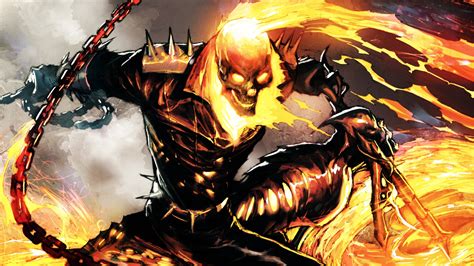 Chain Fire Ghost Rider Marvel Motorcycle Superhero Hd