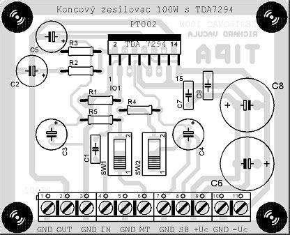 200w power amplifier schematic diagram pcb design pdf tda7294 datasheet with mute st by datasheetspdf com. 100 Watt Amplifier Circuit TDA7294 PCB (com imagens) | Eletronicos, Caixa de som