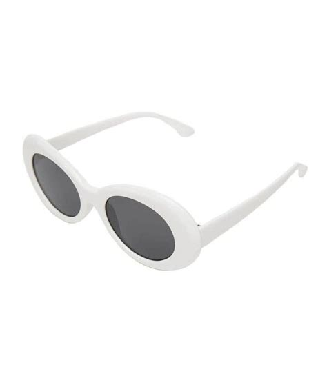 Clout Goggles With An Oval Retro Style White Kurt Cobain Sunglasses