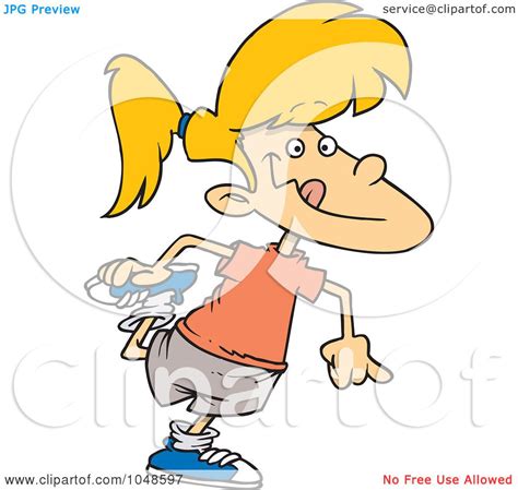 Royalty Free Rf Clip Art Illustration Of A Cartoon Girl