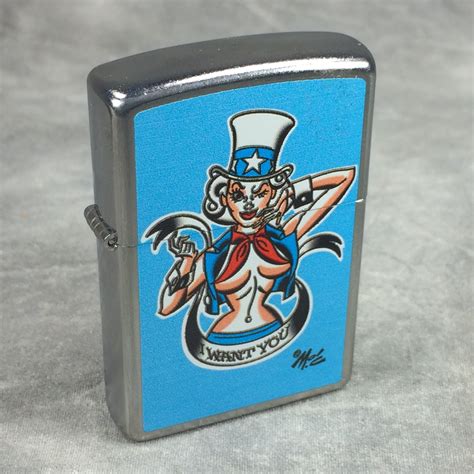 Value Of I Want You Pinup Girl Street Chrome Lighter Zippo