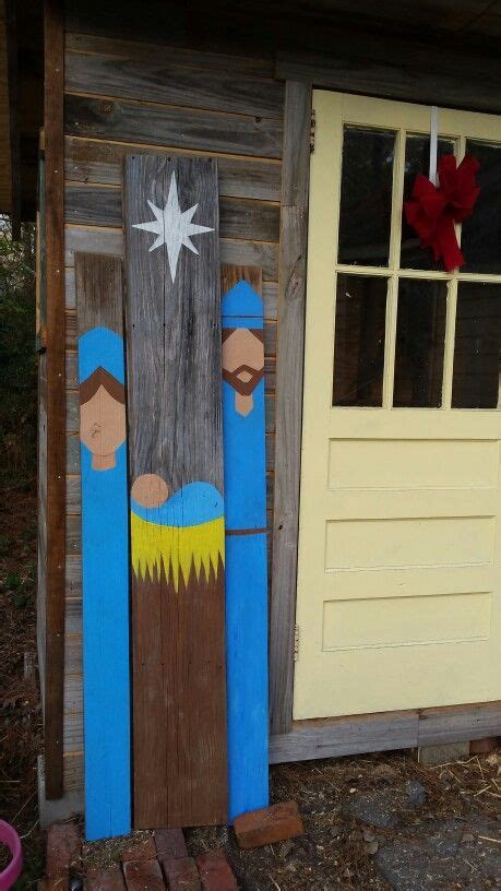 Nativity On Old Fencing Christmas Props Christmas Decorations Diy