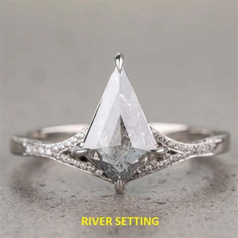 Kite Diamond Ring Etsy