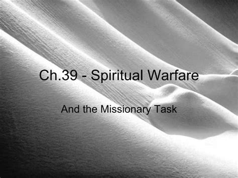Ch39 Spiritual Warfare Ppt
