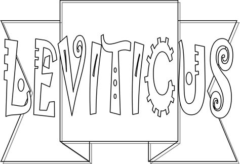 Bible Coloring Pages Leviticus Books Of The Bible