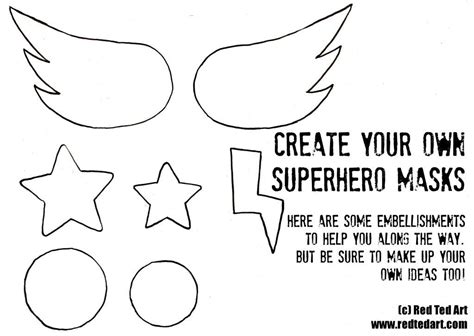superhero masks template party activity