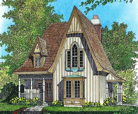 Plan 43002pf Charming Gothic Revival Cottage Victorian House Plans