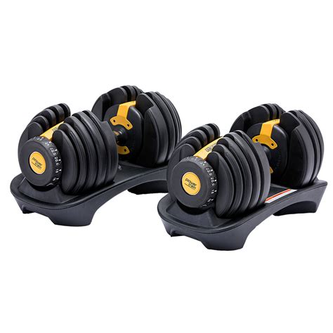 48kg Powertrain Adjustable Dumbbell Home Gym Set Gold Fitnessequipments