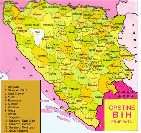 Karta Gradova Bih Karta Bih Bosne