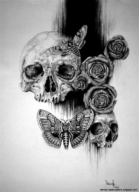Want to discover art related to animal_skull? Rose And Skull Drawing Tumblr | Amazing Wallpapers