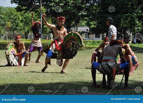 Jathilan Art Performance At Prambanan Temple Park Yogyakarta