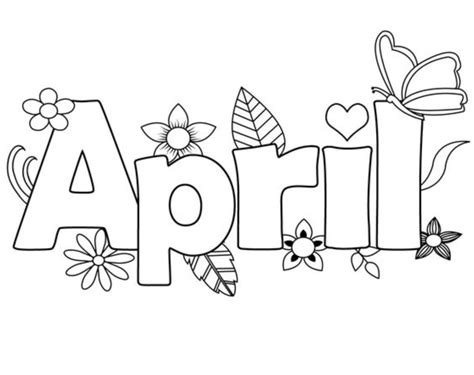 Get Ready For April With Coloring Pages
