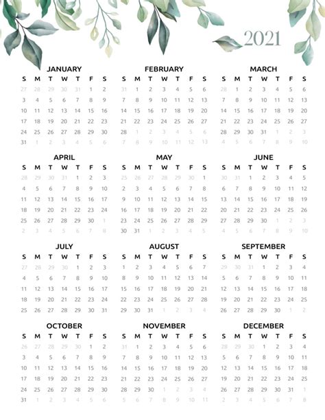 A Stunning 2021 2022 Calendar Printable For Your Favorite Planner