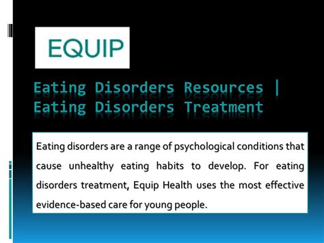 Ppt Eating Disorders Resources Eating Disorders Treatment