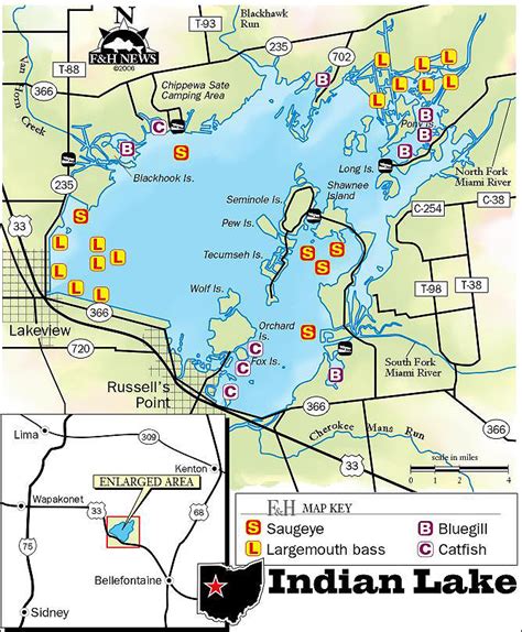 Indian Lake Ohio Map Agnese Latashia
