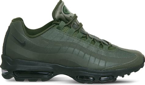 Lyst Nike Air Max 95 Ultra Leather And Mesh Trainers In Green For Men