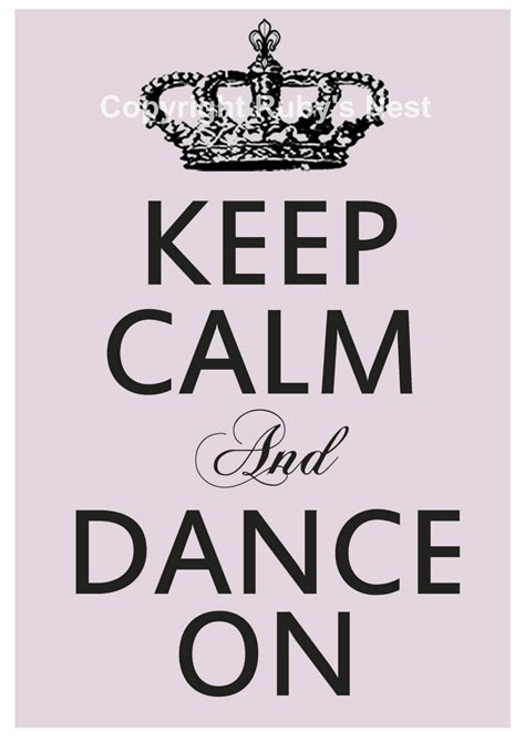 Keep Calm And Dance On Poster Felt