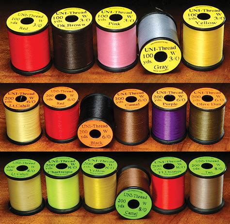 Uni Waxed Thread Fly Tying Materials Assorted Colors Various Sizes Ebay