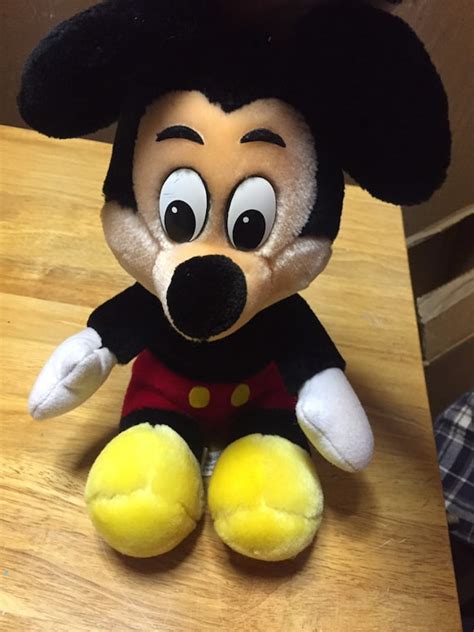 vintage classic mickey mouse plush doll disneyland walt disney etsy