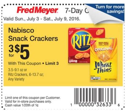 Find 33 fred meyer coupons and promo codes for february, 2021 at couponsherpa.com. Fred Meyer: Nabisco free plus overage! - Frugal Living NW