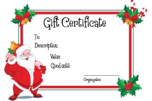 Free editable christmas gift certificate template | 23 designs. Christmas Gift Certificate Templates