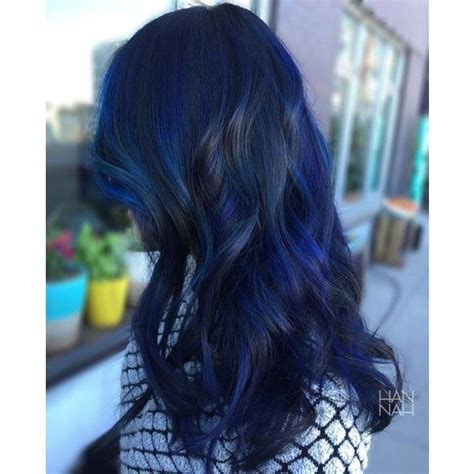 Dark Blue Hair Liked On Polyvore Featuring Hair Hair Color For Black