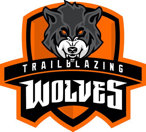 Emblem logo template with a howling wolf illustration. Wolves Logo Design