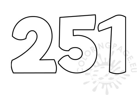 Number 251 Coloring Page