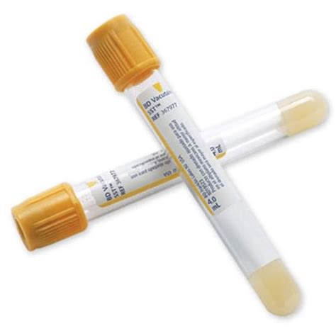 BD Vacutainer SST Tube Plastic Gold 4 Ml Box Of 100