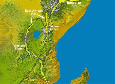 The rift valley, also known as the great rift valley or eastern rift valley, is a geological feature due to the movement of tectonic plates and mantle plumes that runs south from jordan in southwest asia, through east africa and down to mozambique in southern africa. Wonders of Nature: The Rift Valley and Evolution