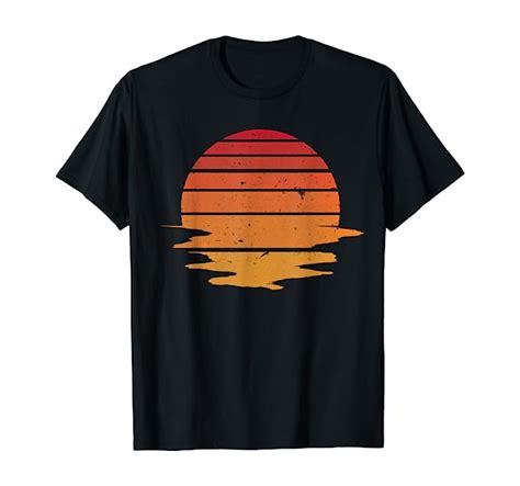 Vintage Sunset Graphic Tee Shirt Clothing