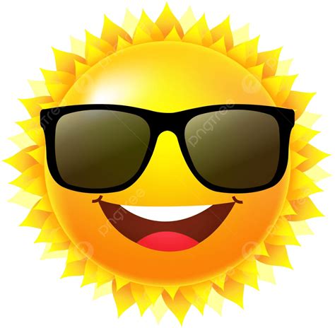 Sun With Sunglasses Expression Smiles Ray Vector Expression Smiles