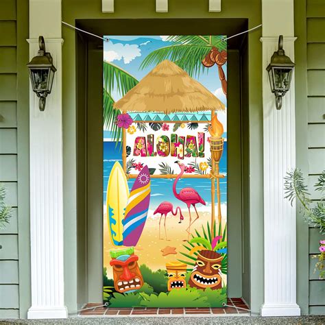 Buy Hawaiian Aloha Party Decorations Aloha Door Cover Beach Backdrop