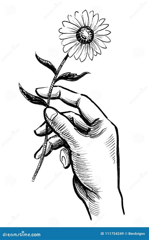 Drawing Hands Coloring Pages Flowers Drawing Image