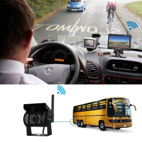 Dual wireless camera backup system. Vehicle Wireless Dual Backup Cameras System +7" LCD