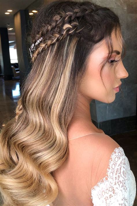 You'll be glad to know that you can achieve heatless heatless curls: wedding guest hairstyles half up half down with braids dvir_tvik | Easy wedding guest hairstyles ...