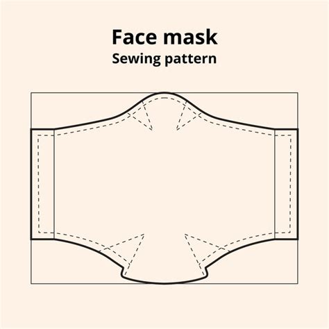 Choose your size based on your age group. Free Vector | Face mask sewing pattern front view