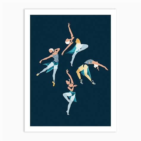 suspended rhythm ballerina ballet dancer art print by selma cardoso fy