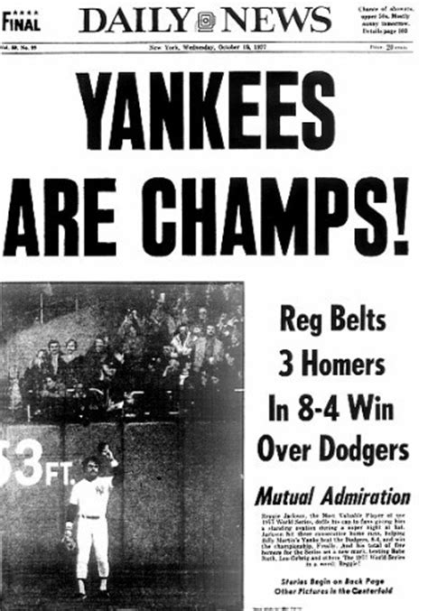 27 Yankees World Series Titles 27 Daily News Covers