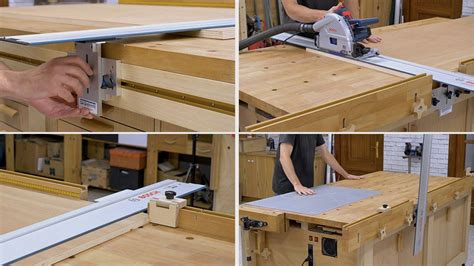 How To Install A Guide Rail Bracket In A Workbench Paoson Woodworking