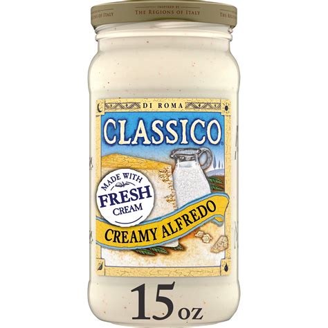 Classico Light Creamy Alfredo Pasta Sauce 15 Oz Jar