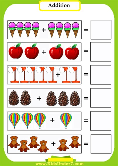 Maths Worksheets To Do Math Addition Worksheets For Kindergarten Pdf