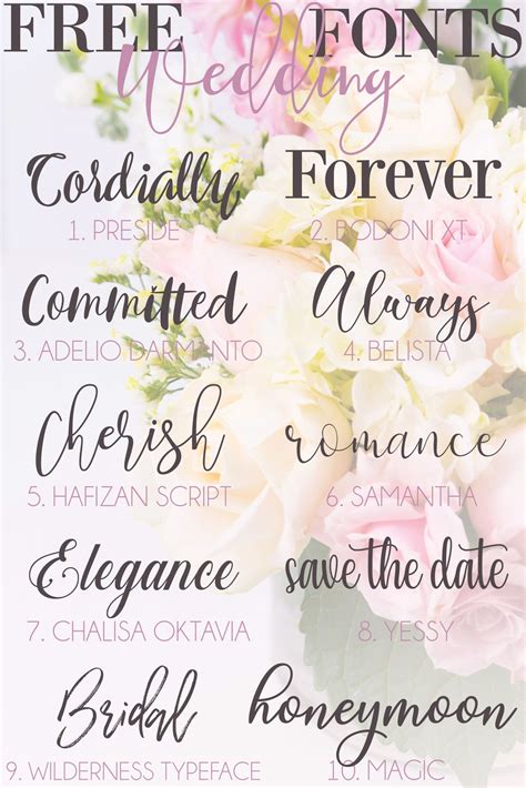 Free Wedding Fonts10 Free Wedding Fonts That You Can Use In Cricut