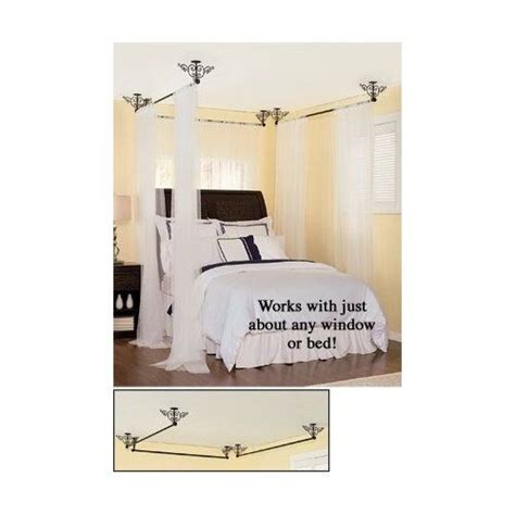 See more ideas about diy canopy, canopy, canopy bed diy. curtain rod canopy | Ceiling mount curtain rods for faux ...