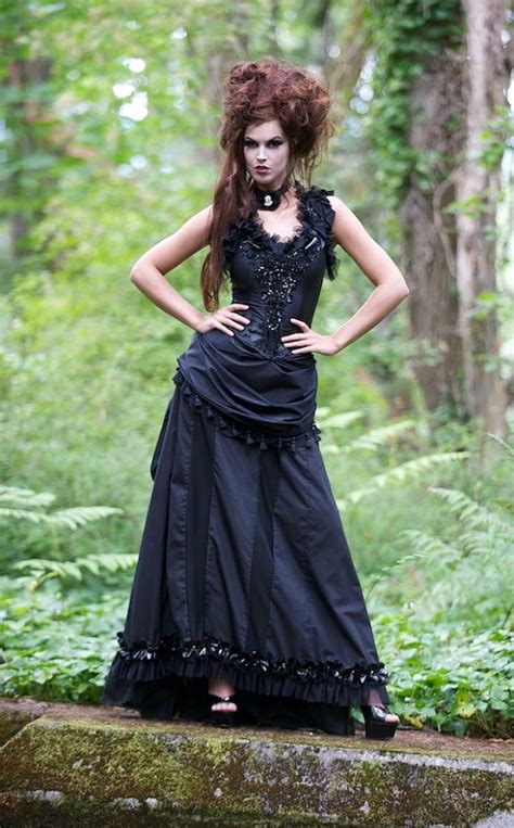 Victorian Goth Gothic Mode Grufti Kleid Halloween Kostüm Kleid
