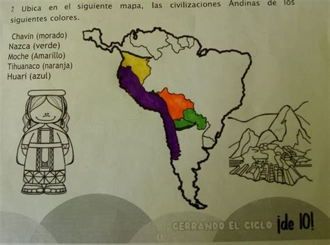 Ubica En El Siguiente Mapa Las Civilizaciones Andinas De Los Siguientes